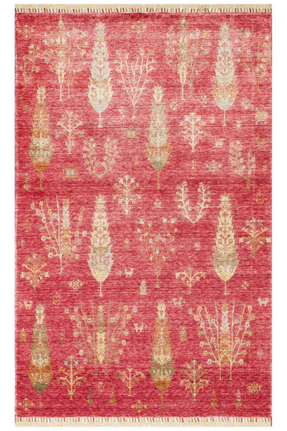 Zara Zr 08 Red Autumn Otantik Desenli El Emeği Ile Özel Tezgahlarda Üretilen Modern Uşak Halısı