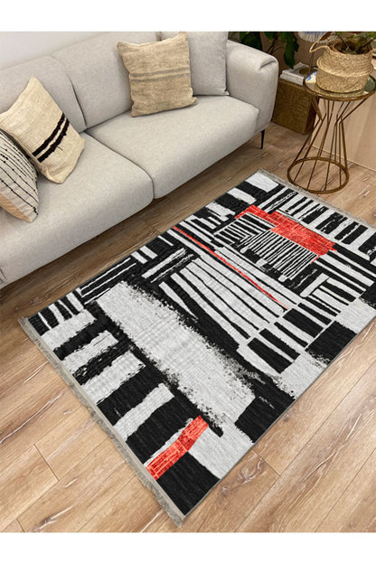 Halı Vagonu 30 Renkli Etnik Eskitme Dokuma Taban Halı