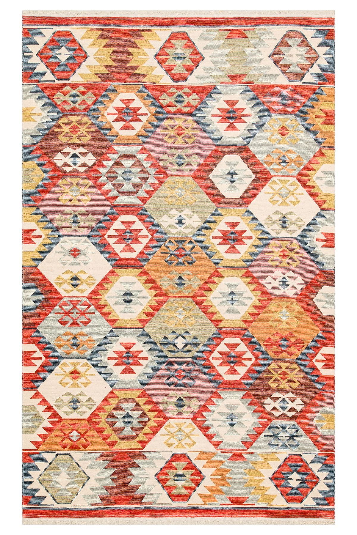 NOMAD NMD 01 MULTY  Yıkanabilir, Çift Taraflı Kullanıma Uygun Yumuşak Tuşeli Otantik Kilim