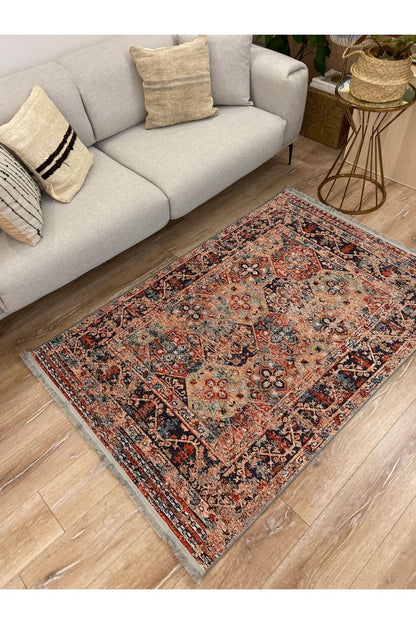 Mars Serisi Eskitme Desen Kaymaz Taban Şönil Halı