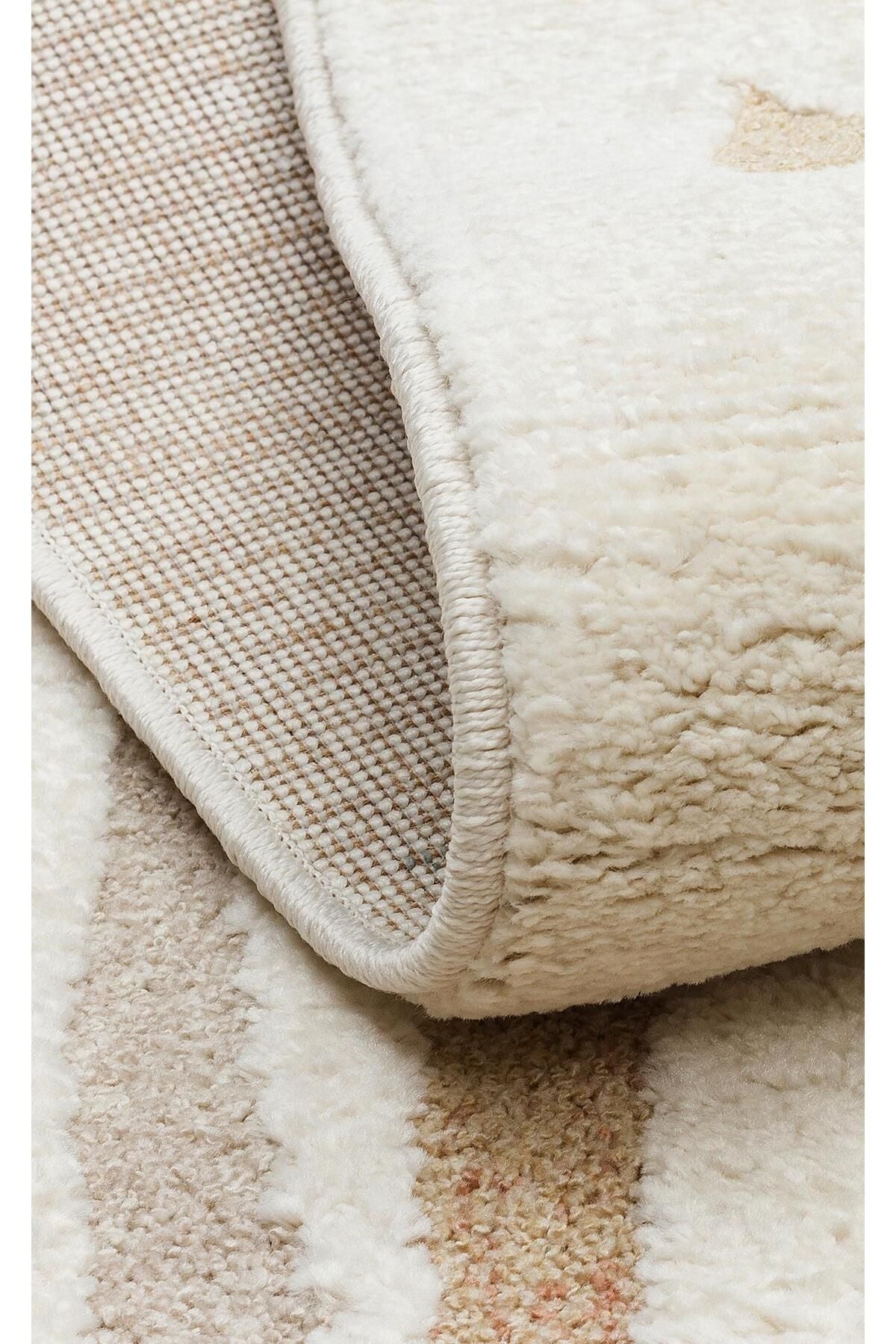 PICCOLO PCL 06 CREAM MULTY  Pastel Renkli Hav ve Toz Vermeyen Çocuk Halısı
