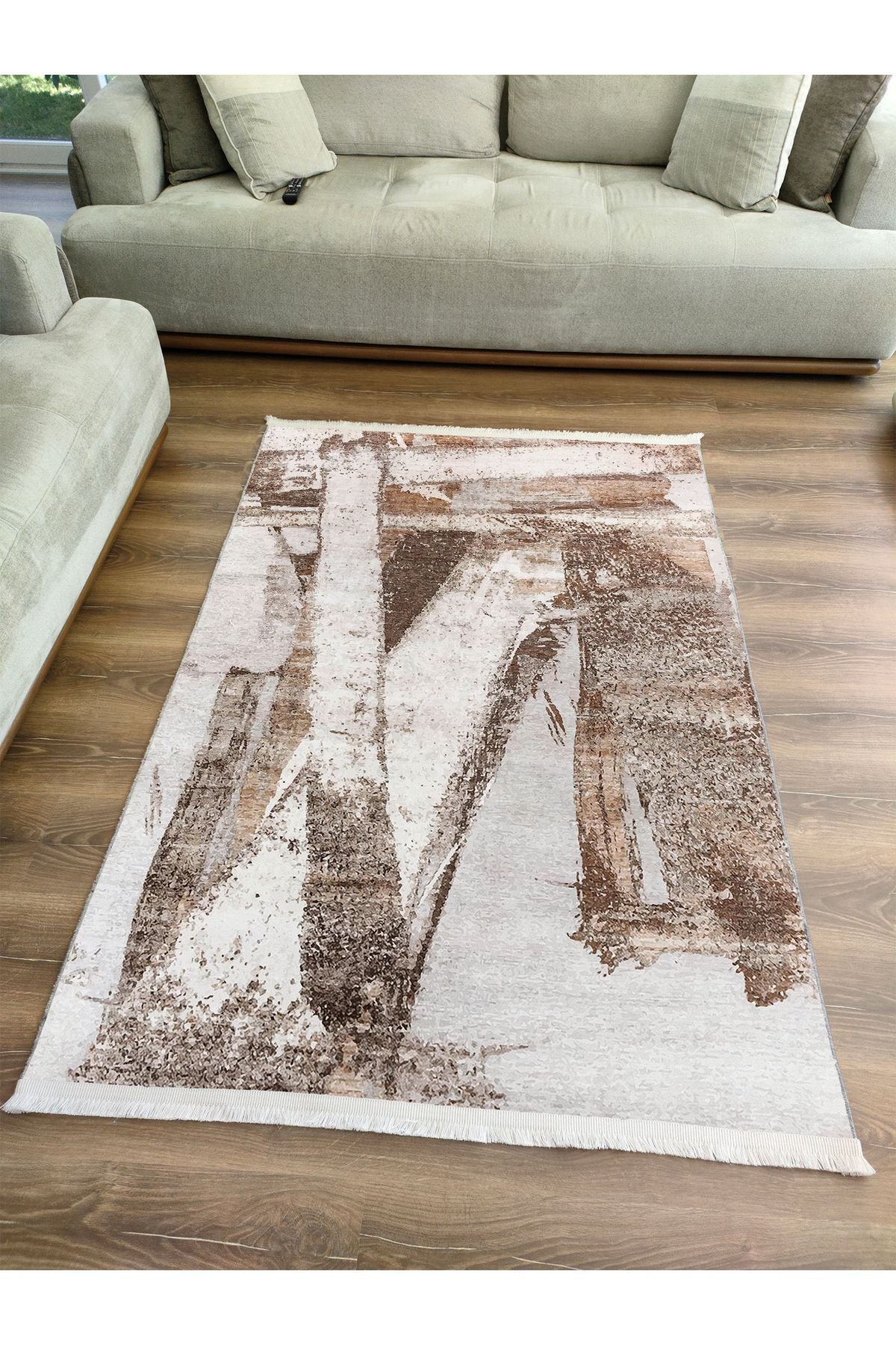 Halı Vagonu 16 Modern Stil Soyut Halısı Oturma Odası Yemek Odası Için Yıkanabilen Dekoratif Halı