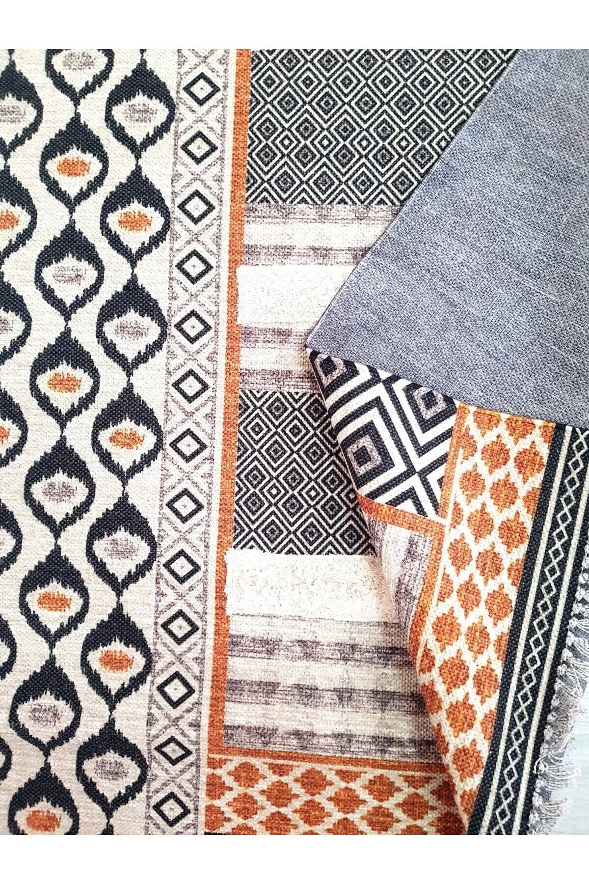 Tafting Kilim Iskandinav Halı Peluşlu Dokuma Taban Yıkanabilir Dekoratif Kilim