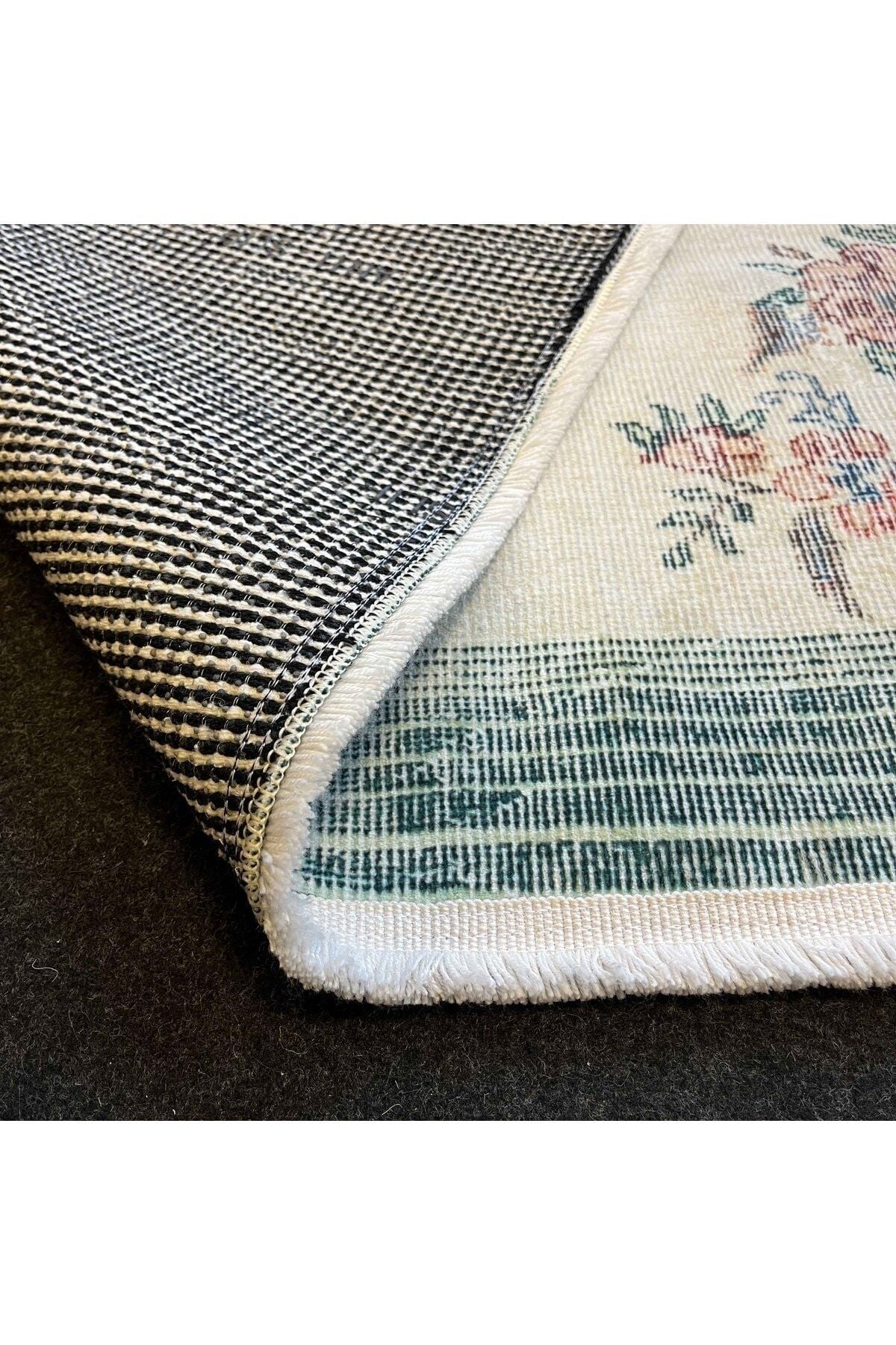 Yumuşak Dokulu Bambu Soft Kilim - Vintage Saçaklı Dijital Baskı HV-SK-939