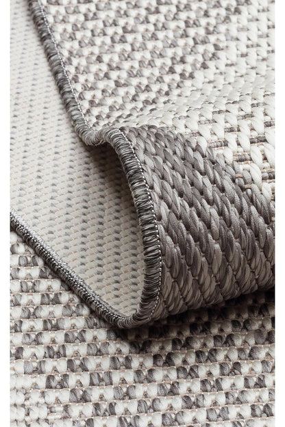 MONO MNO 03 GREY  Hav Toz Vermez Kaymaz Tabanlı Sisal Halı