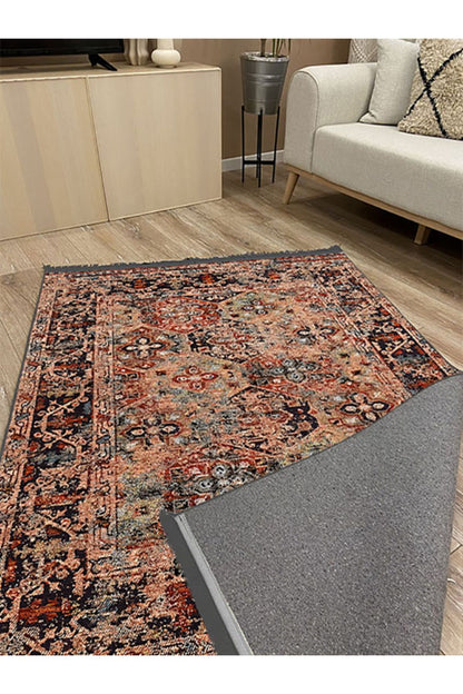 Mars Serisi Eskitme Desen Kaymaz Taban Şönil Halı