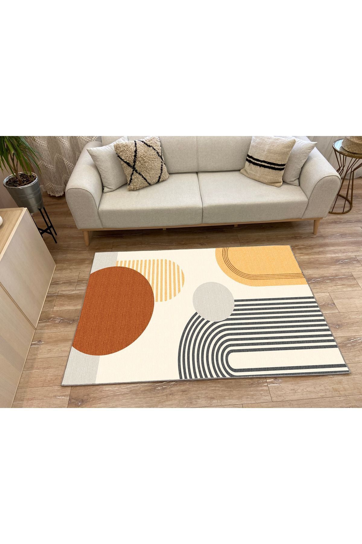 Modern Stil soyut halı kilim bej halı iskandinav halı salon halısı peluş halı Yıkanabilen Halı