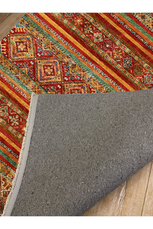 Halı Vagonu 2034 Renkli Klasik Desenli Yıkanabilir Kaymaz Salon Halısı Koridor Ve Mutfak Halısı