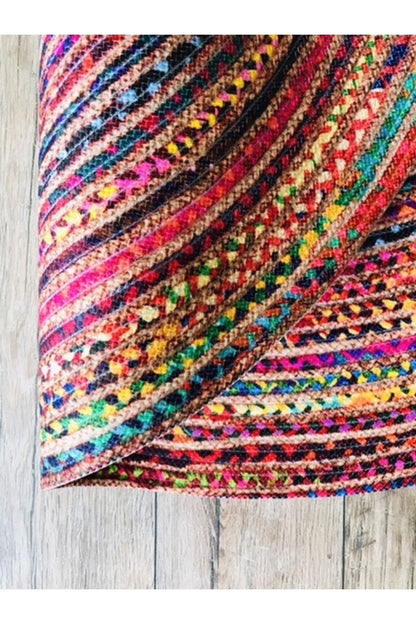 Halı Renkli Yuvarlak Jüt Örme Hasır Halı/Kilim