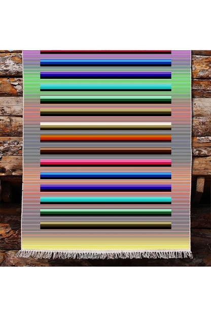 Cotton Kilim 55 Multy Geleneksel Motifler Modern Dekoratif Saçaklı Yıkanabilen Dokuma Kilim