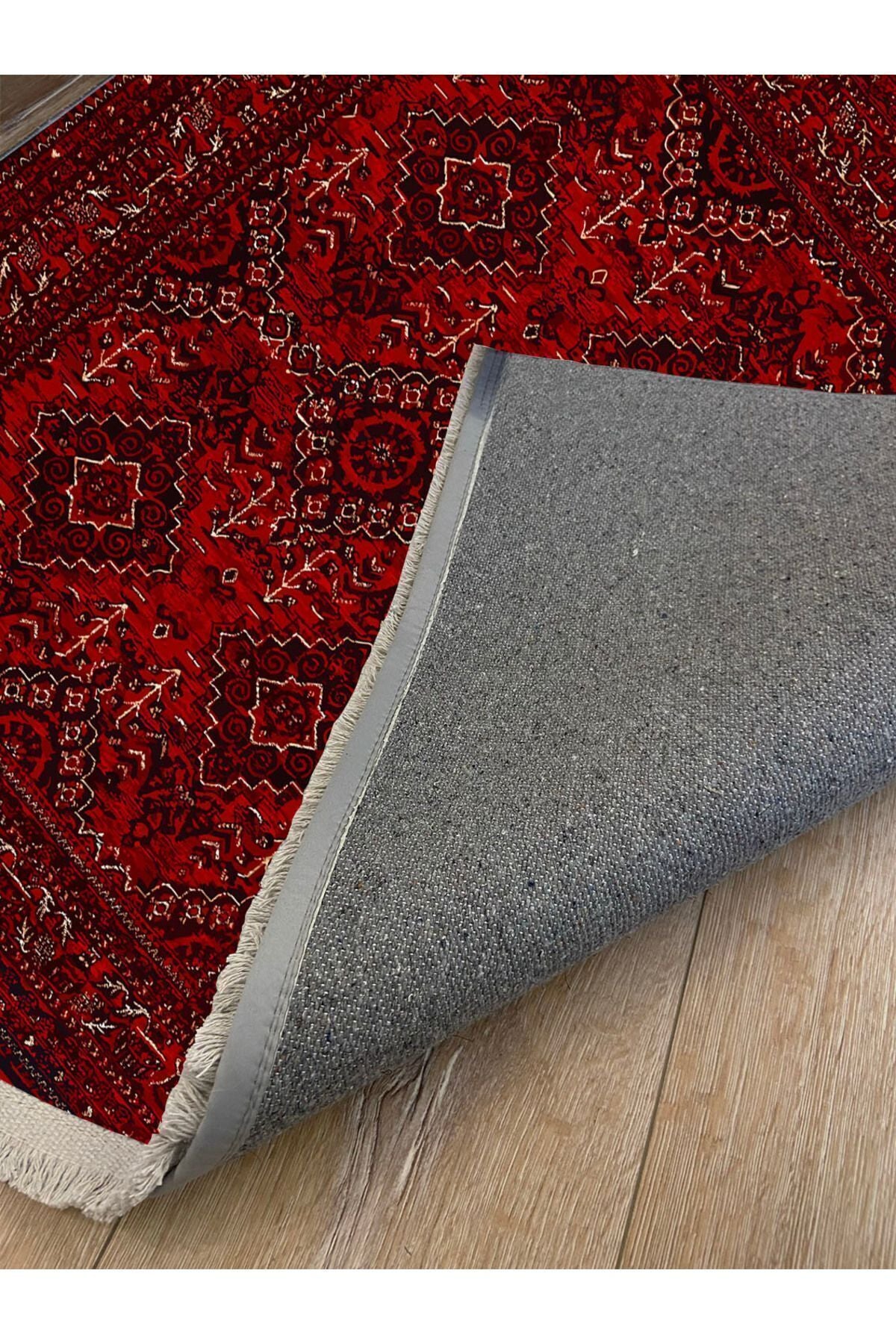 Halı Vagonus 2168 Otantik Desenli Yıkanabilir Kaymaz Tabanlı Salon Halısı, Koridor Ve Mutfak Halısı