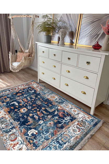 Mars Serisi Eskitme Desen Kaymaz Taban Şönil Halı