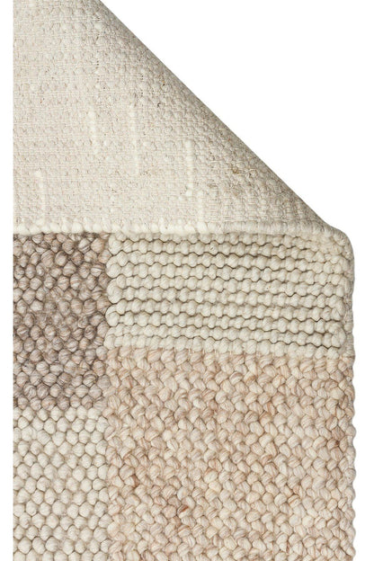 JADE CORBIN NATURAL  Naturel Kazak Örgü Desenli El Dokuma Örgü Halı