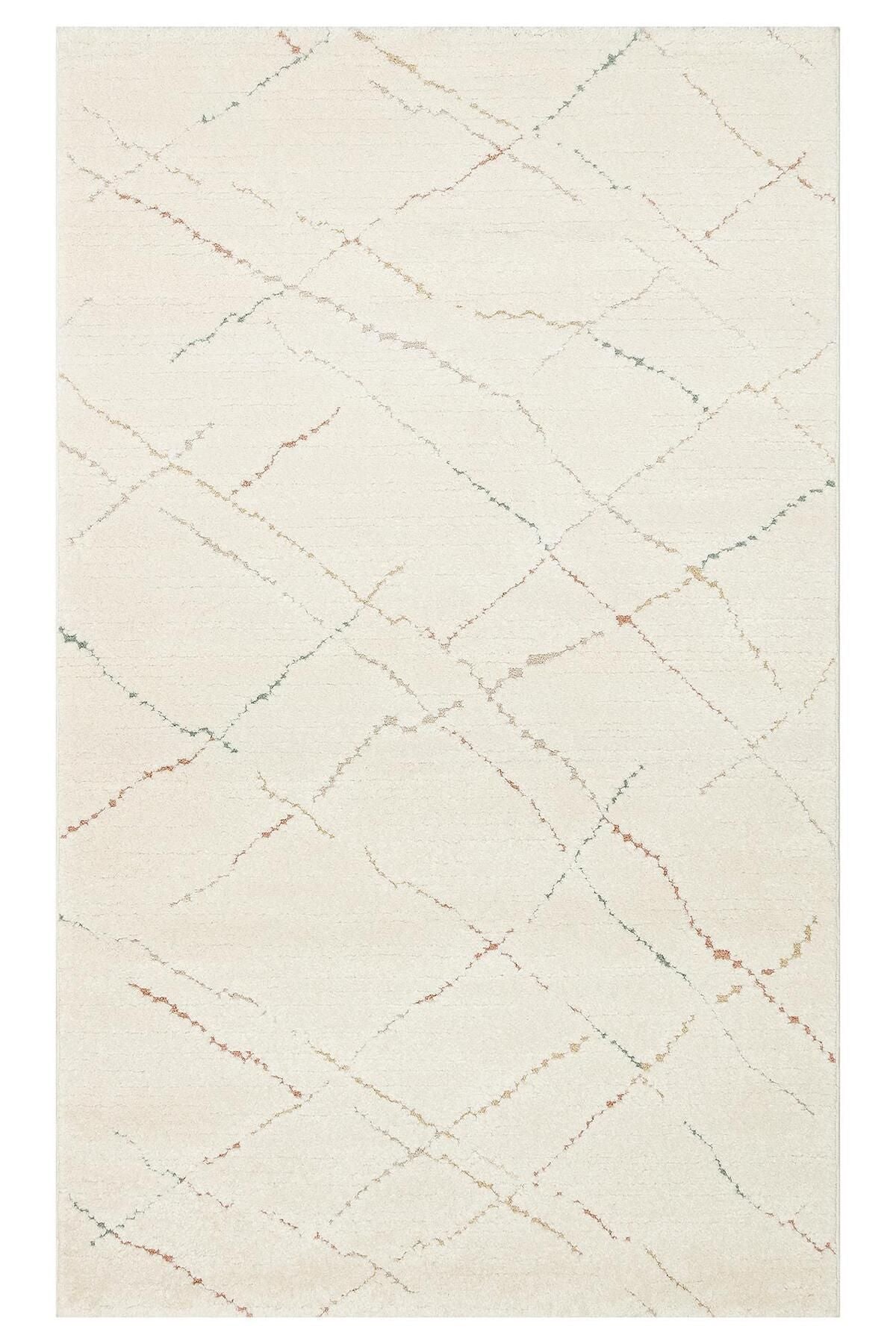 PICCOLO PCL 05 CREAM MULTY  Pastel Renkli Hav ve Toz Vermeyen Çocuk Halısı