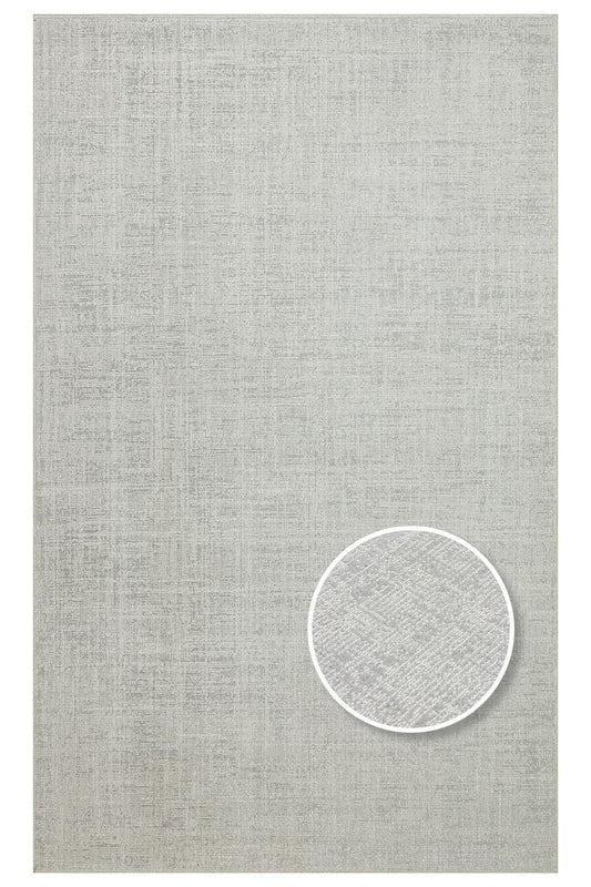 KALAHARİ KLH PLAIN SILVER Özel Dokuma Tekniği Ile Üretilen Modern Sade Desenli Makine Halısı