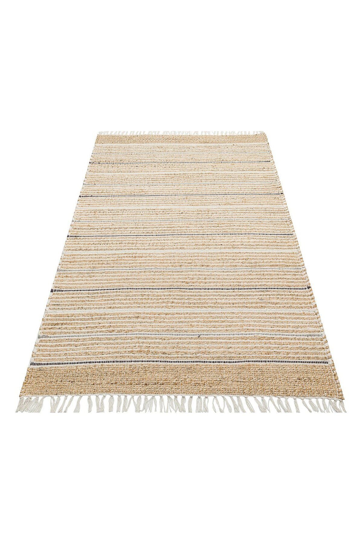 Juno Jüt Ech 05 Natural Multy Flatweave El Dokuma Naturel Jüt Hasır Halı