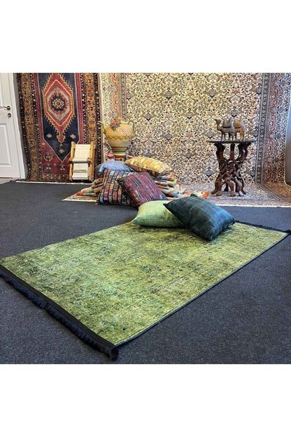 Yumuşak Dokulu Bambu Soft Kilim - Vintage Saçaklı Dijital Baskı HV-SK-922