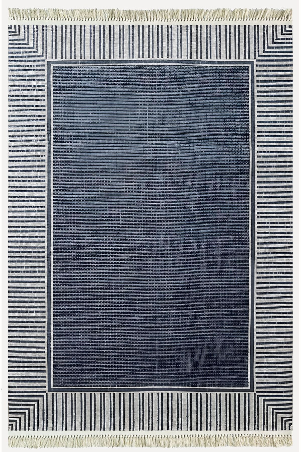 Cotton Kilim 11 Laciver Tonunda Geometrik Desenli Dekoratif Yıkanabilen Dokuma Taban Kilim