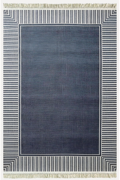 Cotton Kilim 11 Laciver Tonunda Geometrik Desenli Dekoratif Yıkanabilen Dokuma Taban Kilim