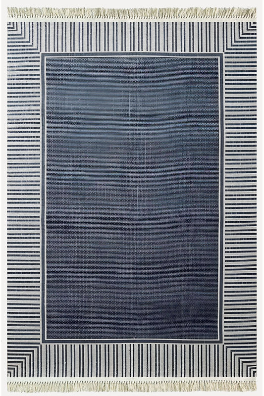 Cotton Kilim 11 Laciver Tonunda Geometrik Desenli Dekoratif Yıkanabilen Dokuma Taban Kilim