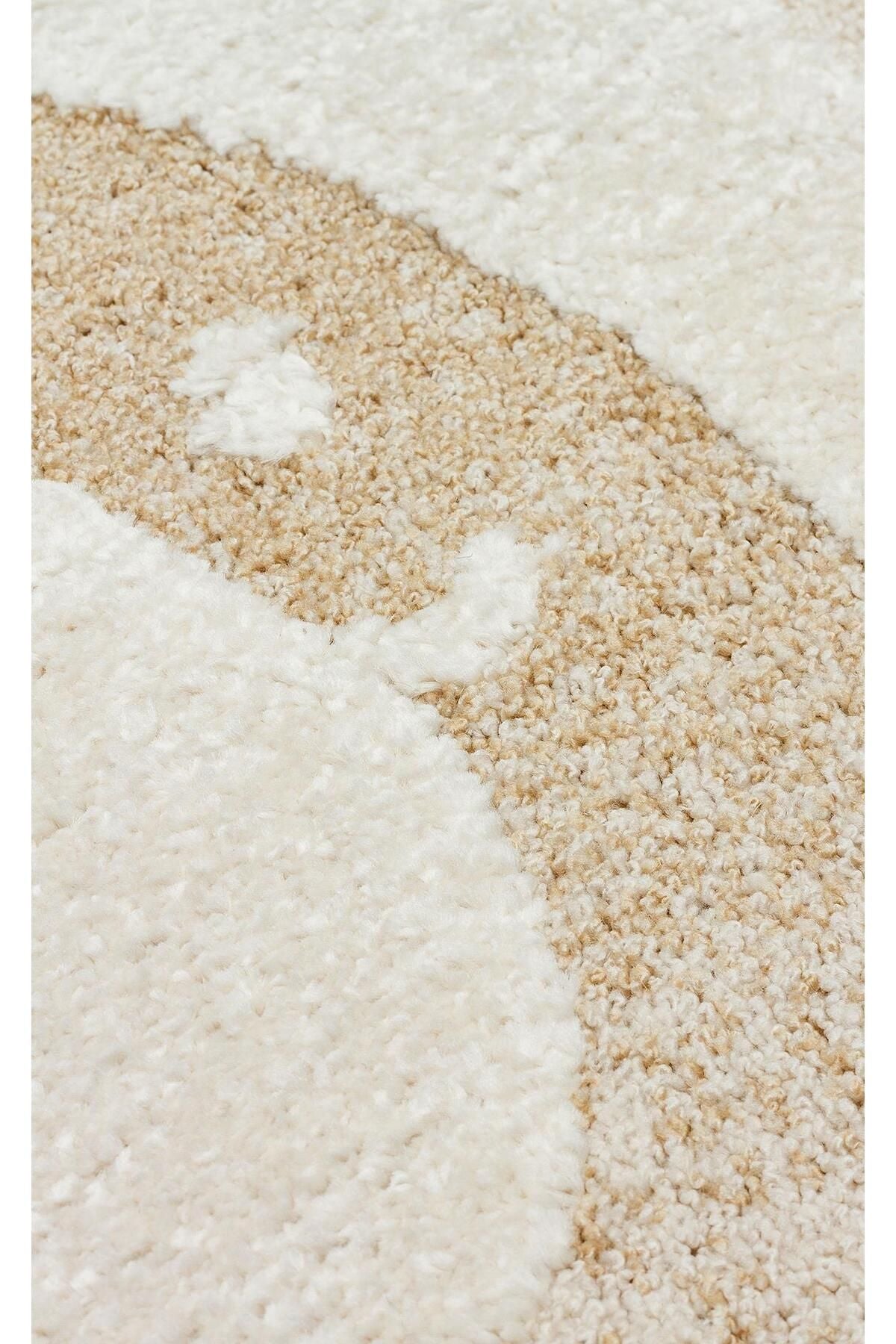 PICCOLO PCL 06 CREAM MULTY  Pastel Renkli Hav ve Toz Vermeyen Çocuk Halısı