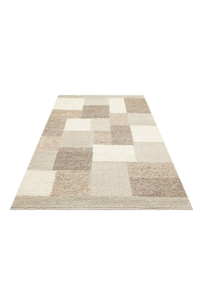 JADE CORBIN NATURAL  Naturel Kazak Örgü Desenli El Dokuma Örgü Halı