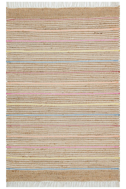 Juno Jüt Ech 05 Natural Multy Flatweave El Dokuma Naturel Jüt Hasır Halı