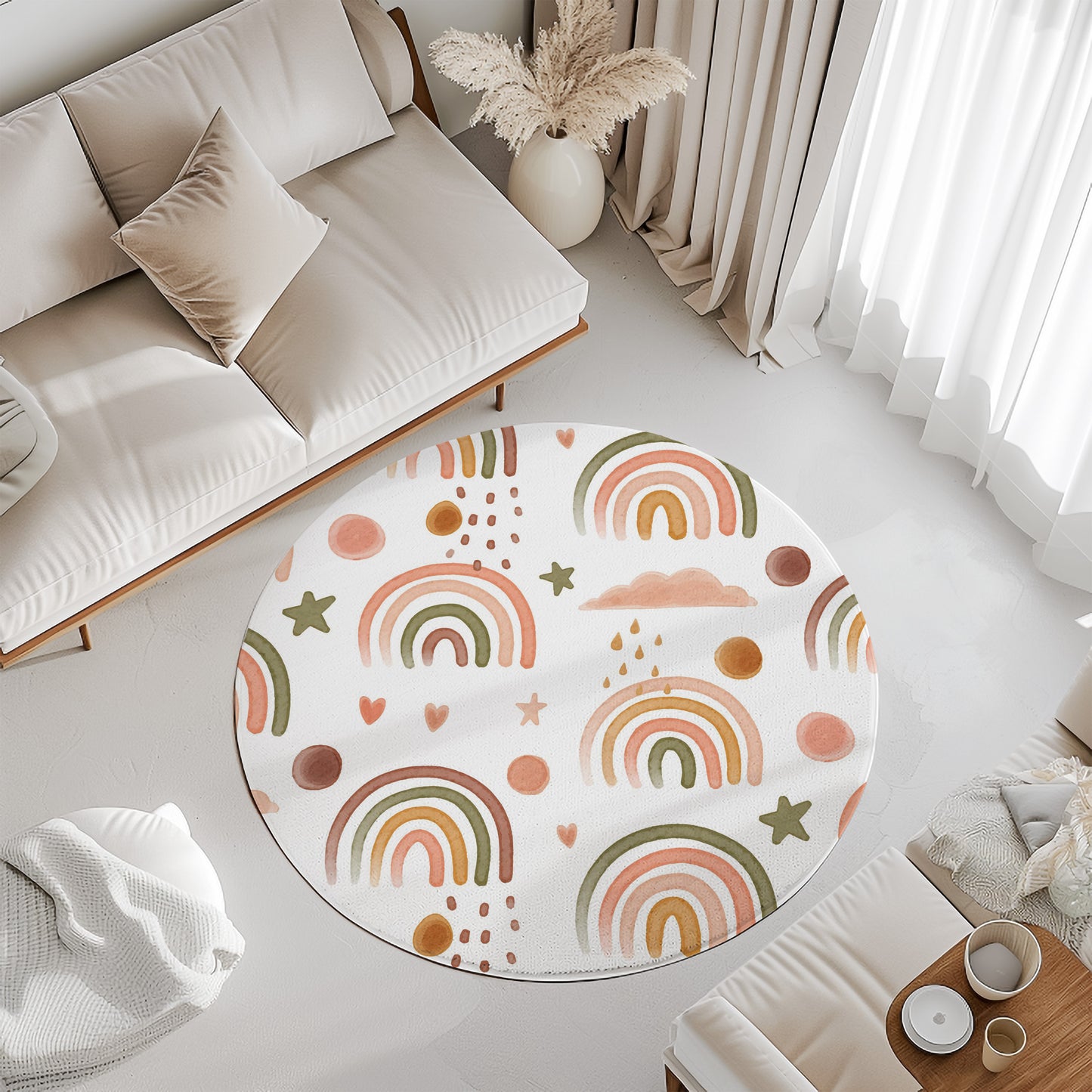Carpet Wagon HV198 Cream Beige Named Children's Carpet