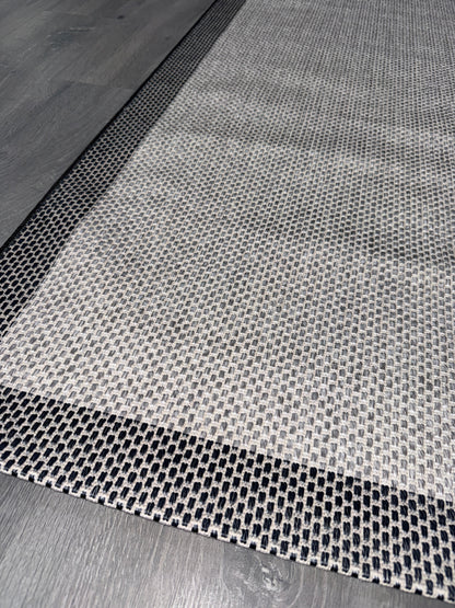 Natura Sisal NTR 10 Siyah Gri Sisal Dokuma Halı - NTR 10