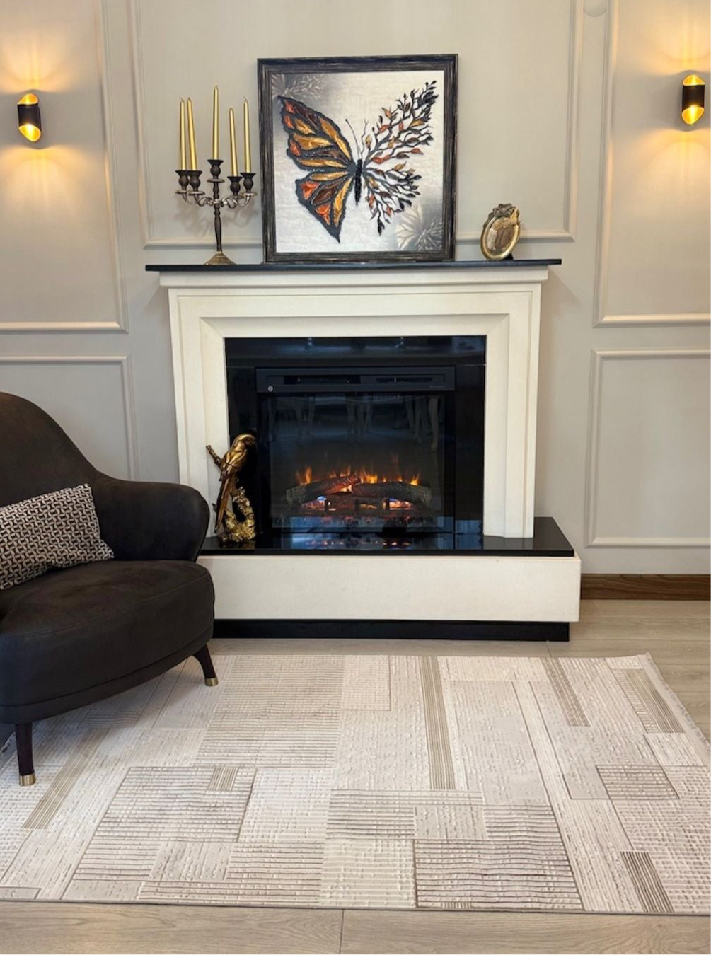 Halı Vagonu Zen Koleksiyonu ZEN02 Kahve Bej İnce Yıkanabilir Kaymaz Tabanlı Makine Halısı