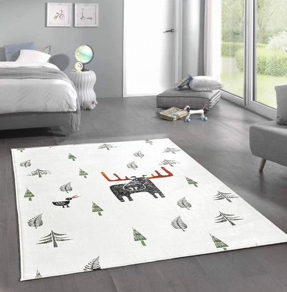 Carpet Wagon HV198 Cream Beige Named Children's Carpet