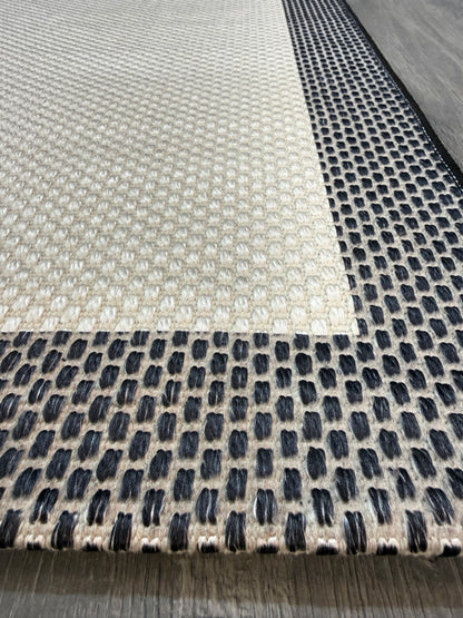 Natura Sisal NTR 11 Siyah Krem Sisal Dokuma Halı - NTR 11