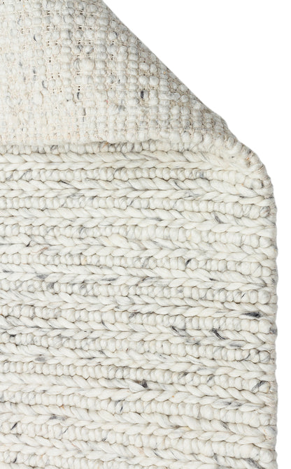 JADE LD 07 L.GREY Naturel Kazak Örgü Desenli El Dokuma Örgü Halı