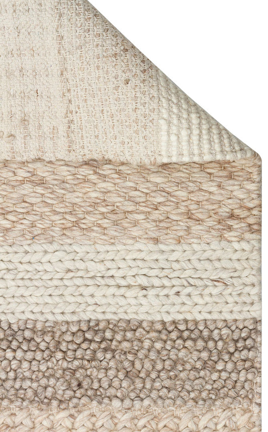 JADE LANGDON NATURAL  Naturel Kazak Örgü Desenli El Dokuma Örgü Halı