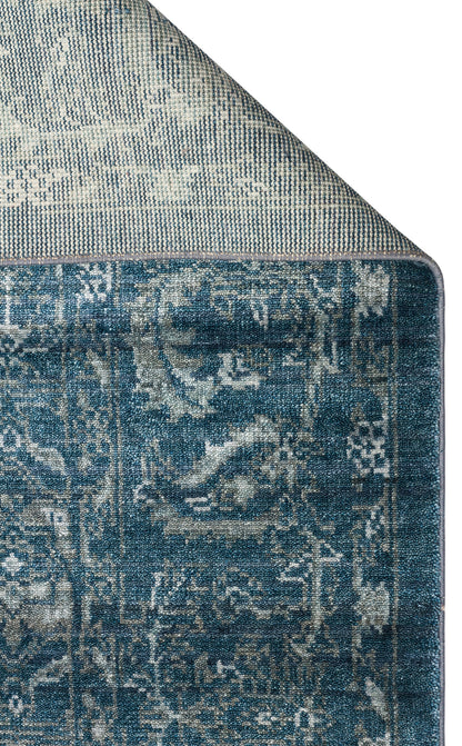 Taftan TF 02 Navy - Pakistan Overdyed Tarzı, özel hav vermeyen el emeği ile üretilmiş Taftan Özel Tezgah Halısı.
