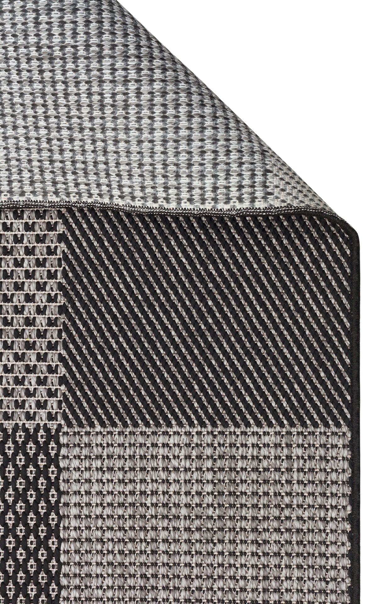 MONO 01 DARK GREY Hav Toz Vermez Kaymaz Tabanlı Sisal Halı