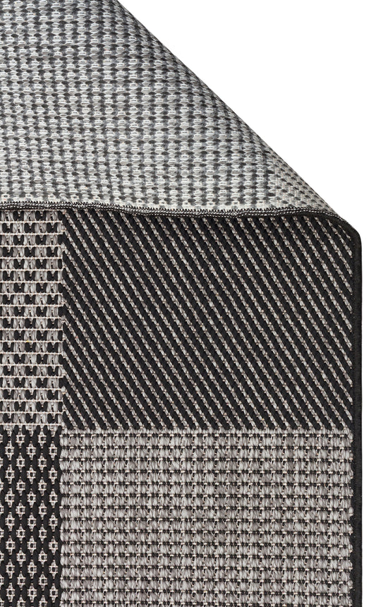 MONO 01 DARK GREY Hav Toz Vermez Kaymaz Tabanlı Sisal Halı