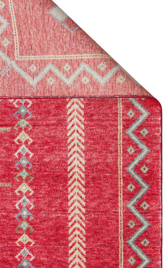 ZARA ZR 20 RED MULTY Otantik Desenli El Emeği İle Özel Tezgahlarda Üretilen Modern Uşak Halısı - HALI VAGONU