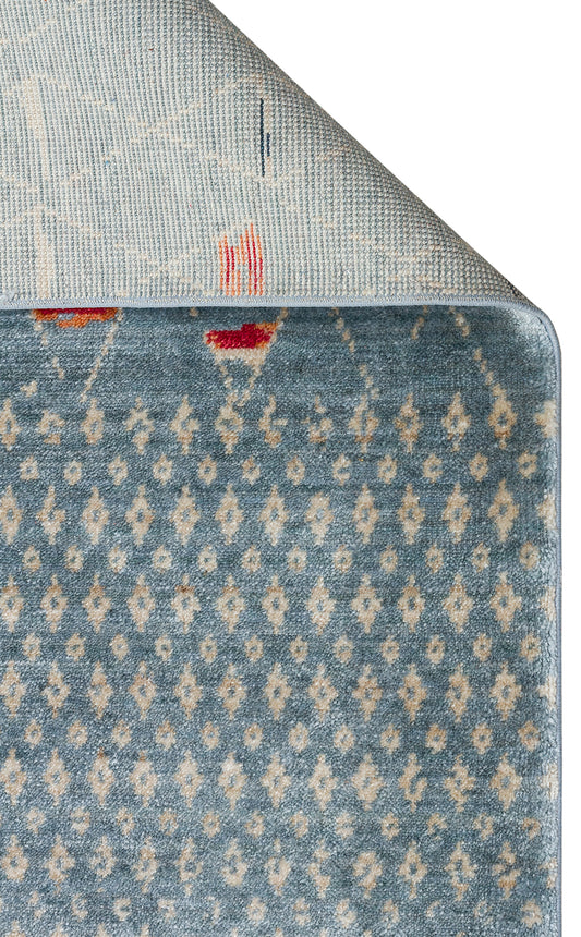 ZARA ZR 15 AQUA MULTY Otantik Desenli El Emeği İle Özel Tezgahlarda Üretilen Modern Uşak Halısı - HALI VAGONU