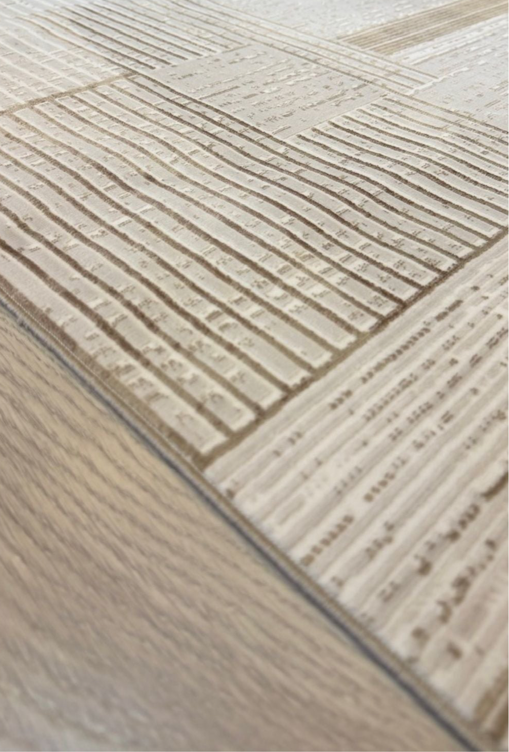 Halı Vagonu Zen Koleksiyonu ZEN02 Kahve Bej İnce Yıkanabilir Kaymaz Tabanlı Makine Halısı