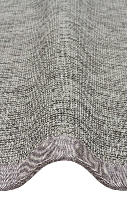 Gri Kumaş Bordürlü Sisal Halı - El Yapımı, Dayanıklı, Modern Tasarım - ZHR_2705_Grey_BRD_Grey