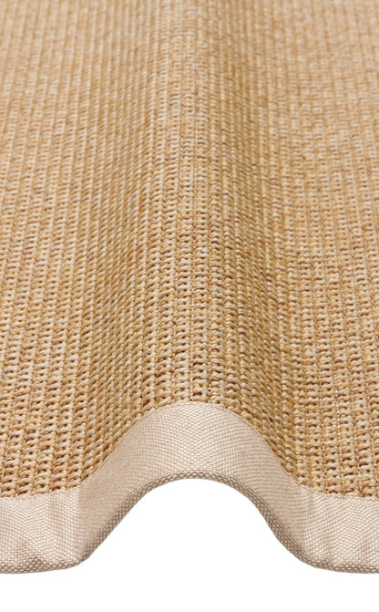 Krem Kumaş Bordürlü Bej Gold Sisal Halı - El Yapımı, Dayanıklı, Modern Tasarım - ZHR_2702_Gold_BRD_Beige - HALI VAGONU