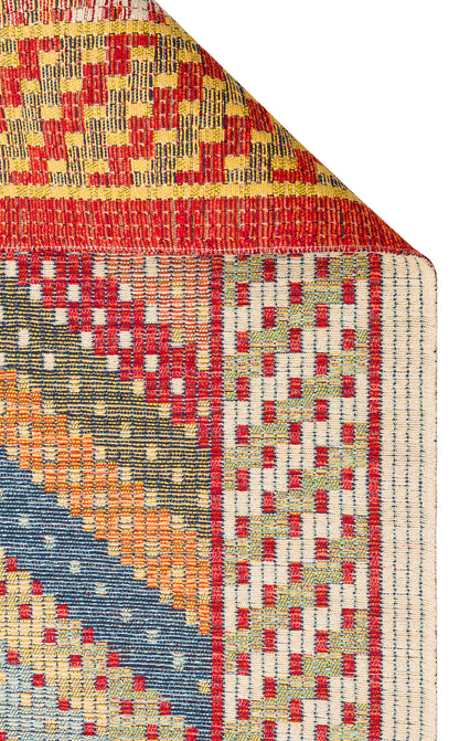NOMAD 10 RED Yıkanabilir, Çift Taraflı Kullanıma Uygun Yumuşak Tuşeli Otantik Kilim