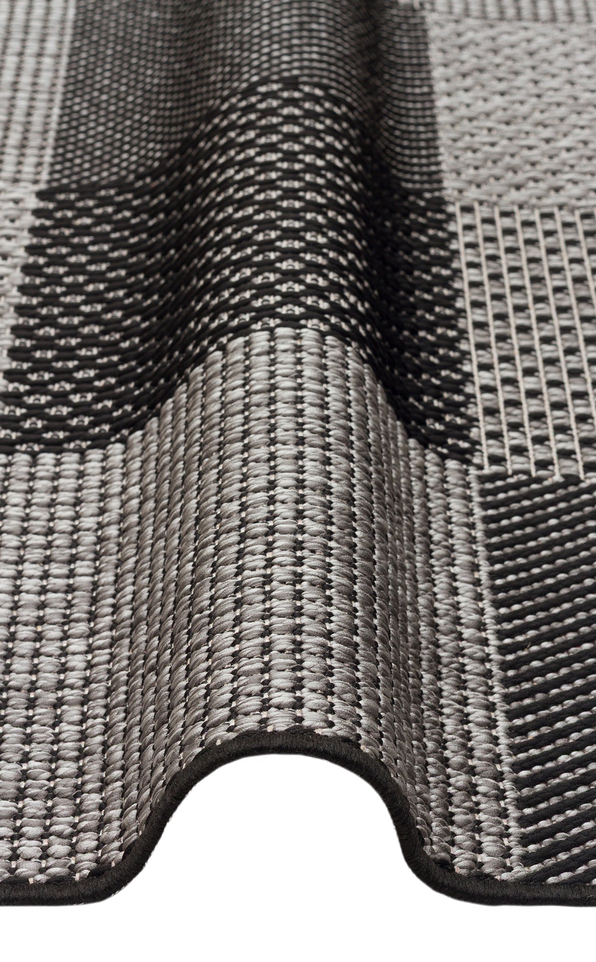 MONO 01 DARK GREY Hav Toz Vermez Kaymaz Tabanlı Sisal Halı