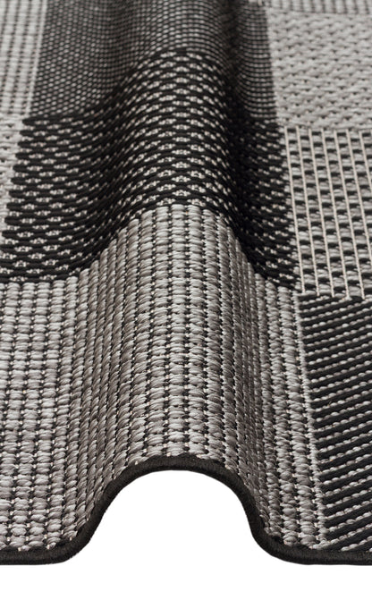 MONO 01 DARK GREY Hav Toz Vermez Kaymaz Tabanlı Sisal Halı