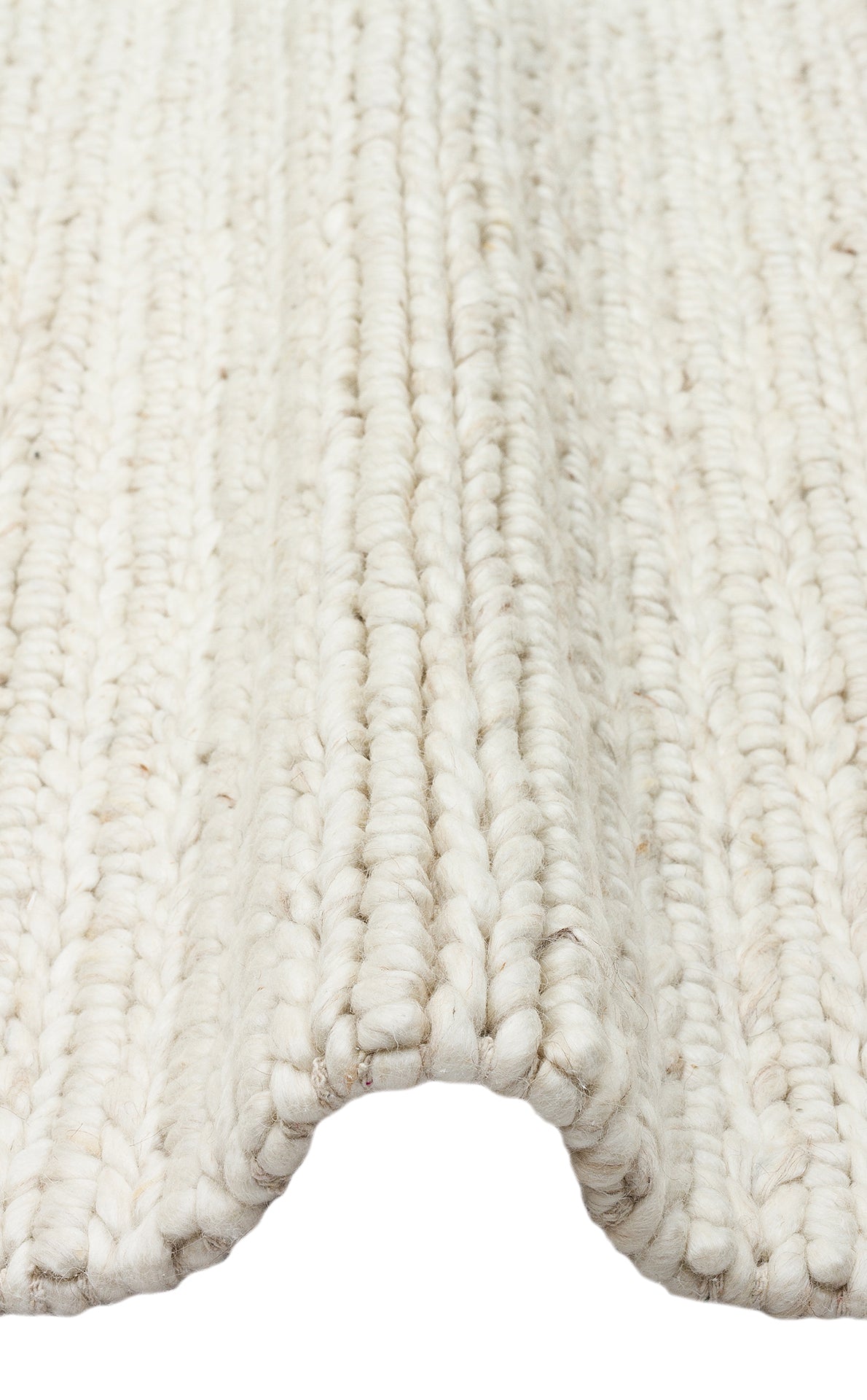 JADE LD 07 L.BEIGE Naturel Kazak Örgü Desenli El Dokuma Örgü Halı