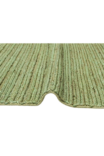 NETRA TRIPLE GREEN XW  Farklı Örgü Dokusuna Sahip El Dokuma Naturel Jüt Hasır Halı