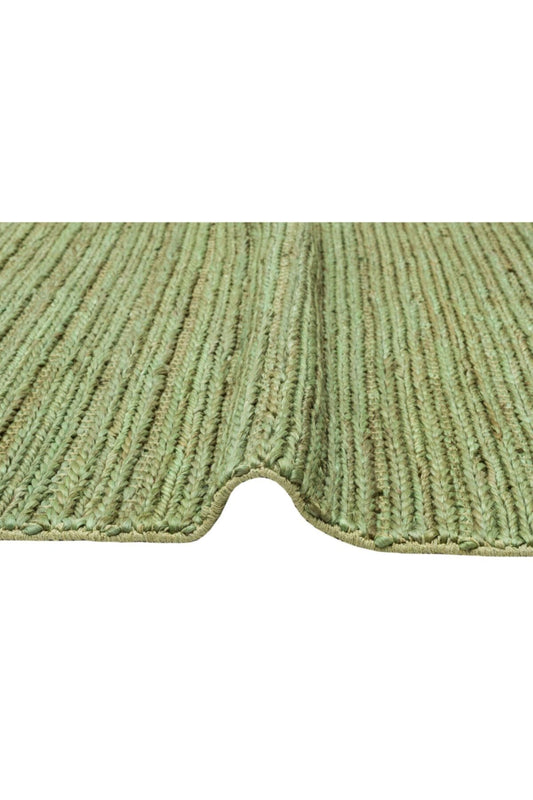 NETRA TRIPLE GREEN XW  Farklı Örgü Dokusuna Sahip El Dokuma Naturel Jüt Hasır Halı