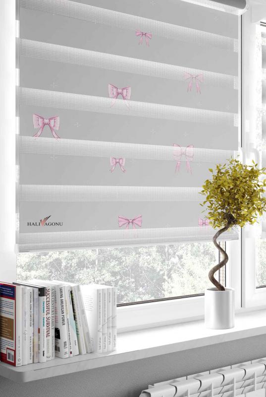 HV424 Gri Fiyonklu Zebra Perde