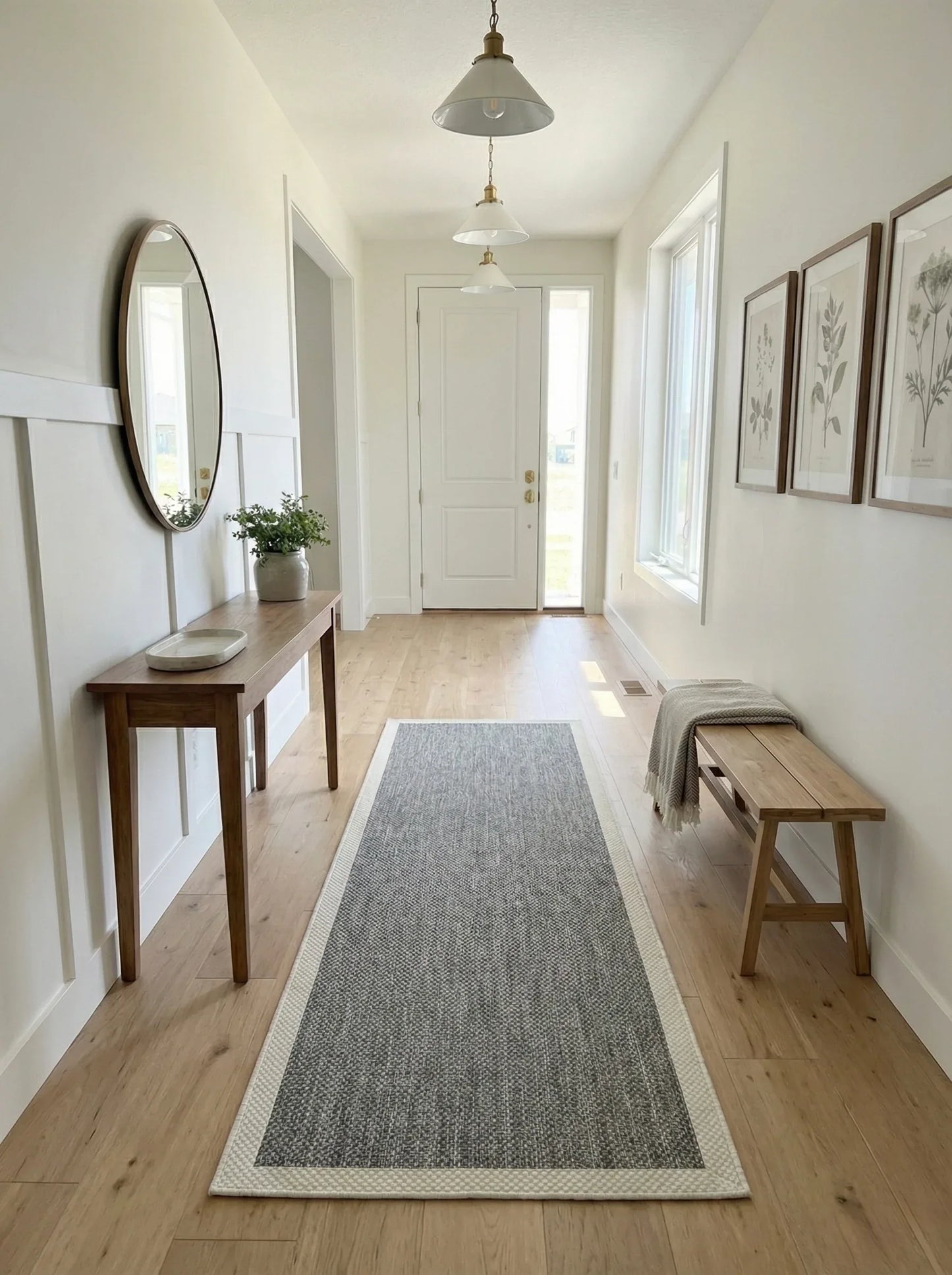 Natura Sisal NTR 06 Krem Antrasit Sisal Dokuma Halı - NTR 06